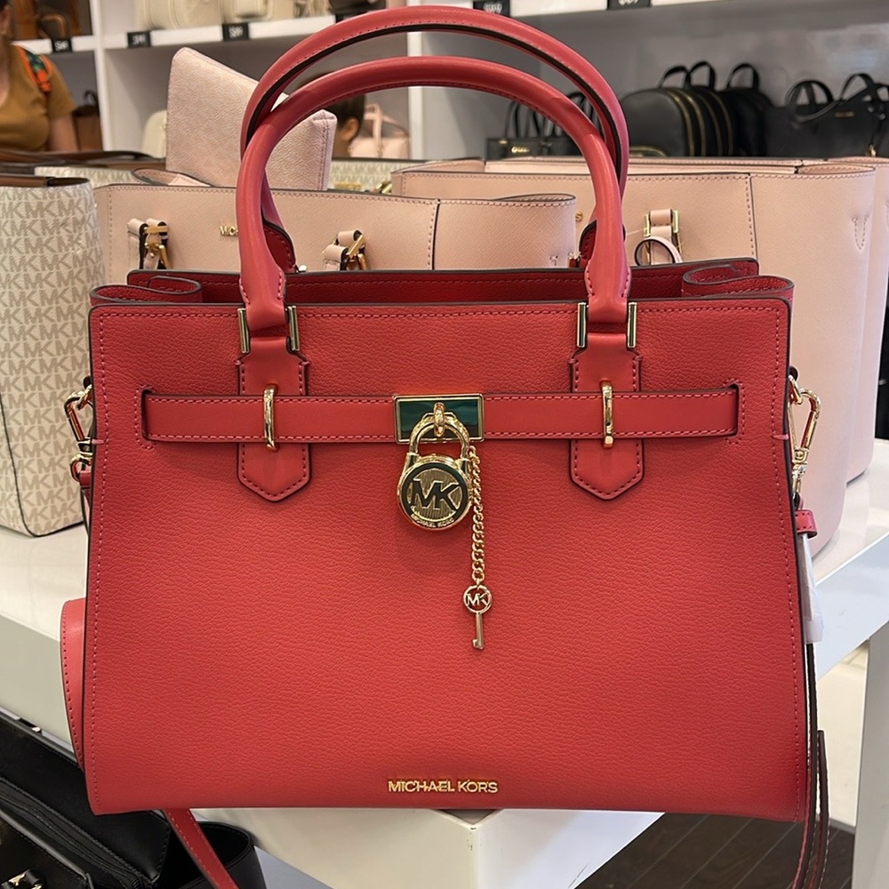 MICHAEL KORS HAMILTON MEDIUM SATCHEL 
 COLOR: LIGHT BERRY SHERBET 
NWT